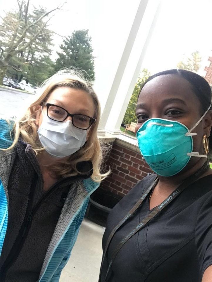 Caregivers taking a photo together