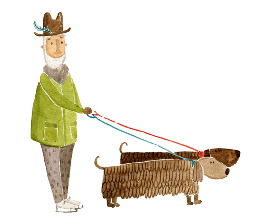 old-man-walking-dog