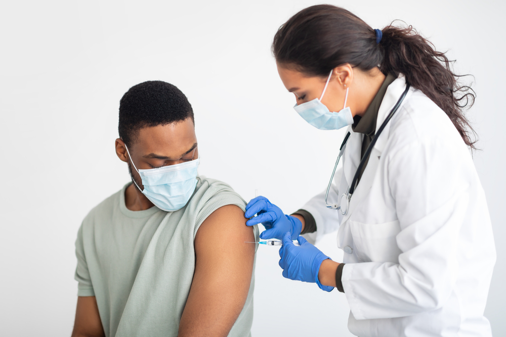 Man getting a Covid Vaccination