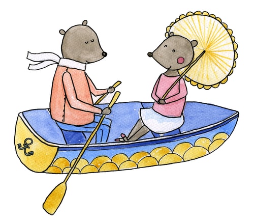 mice in a boat